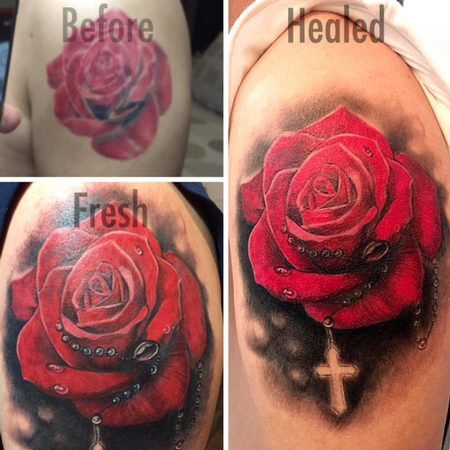 Tattoos - Rose & Rosary Beads - 111596